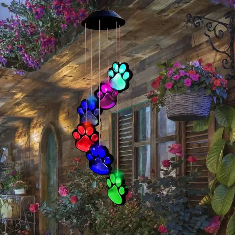 Solar Dog Claw Wind Chime Light Solar Outdoor Lights - Tophatter Daily Deals