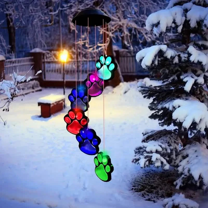 Solar Dog Claw Wind Chime Light Solar Outdoor Lights - Tophatter Daily Deals