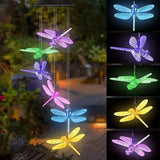 Solar Dragonfly Wind Chimes Lights Solar Outdoor Lights - Tophatter Daily Deals