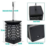 Solar Flame Hanging Lantern Lights Solar Outdoor Lights - Tophatter Daily Deals