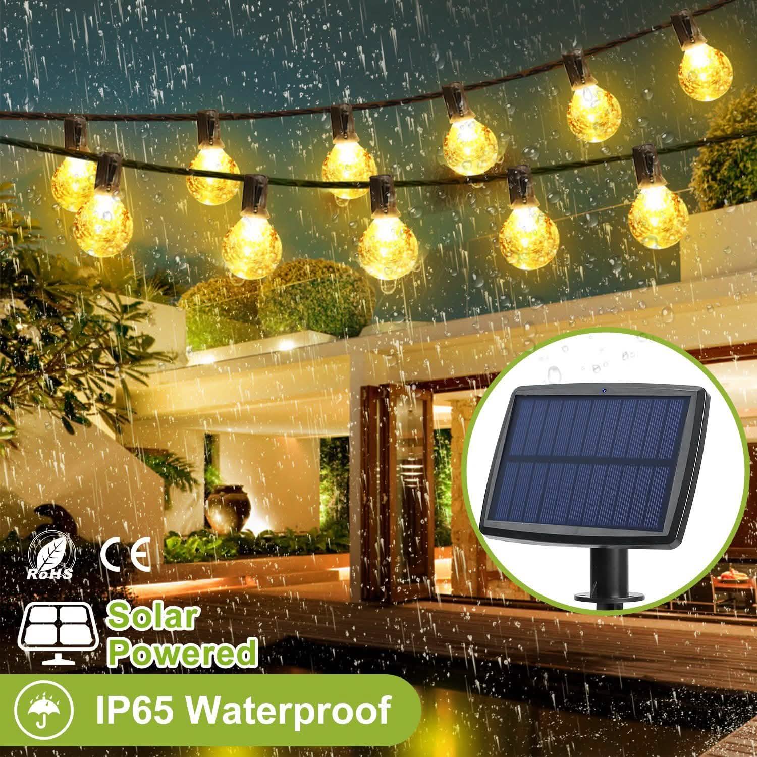 Solar Globe String Light Waterball LED String & Fairy Lights - Tophatter Daily Deals