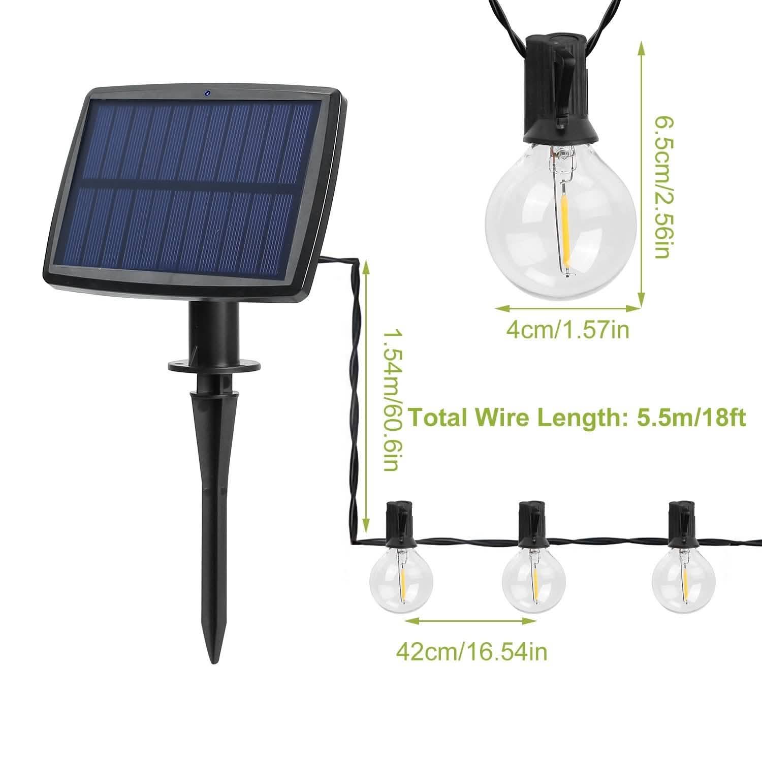 Solar Globe String Light Waterball LED String & Fairy Lights - Tophatter Daily Deals