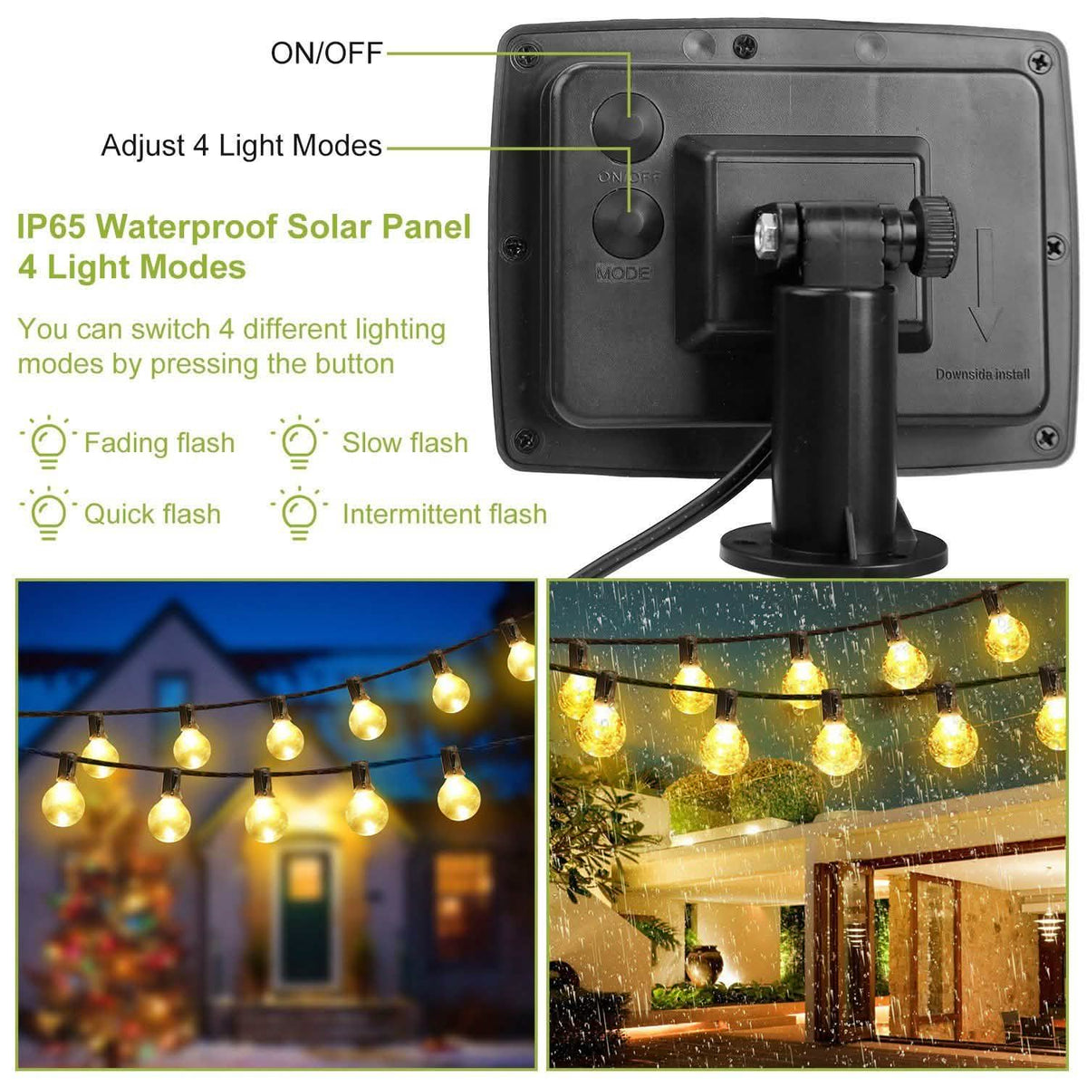 Solar Globe String Light Waterball LED String & Fairy Lights - Tophatter Daily Deals