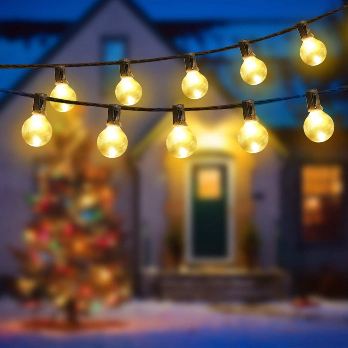 Solar Globe String Light Waterball LED String & Fairy Lights - Tophatter Daily Deals