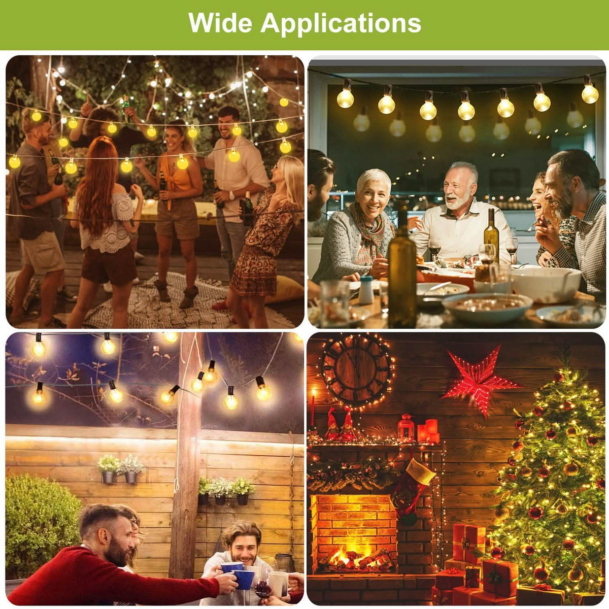 Solar Globe String Light Waterball LED String & Fairy Lights - Tophatter Daily Deals