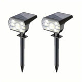 Solar Landscape Outdoor Spotlights 2-Piece Outdoor Lighting - Tophatter Daily Deals