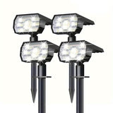 Solar Landscape Outdoor Spotlights 4-Piece Outdoor Lighting - Tophatter Daily Deals