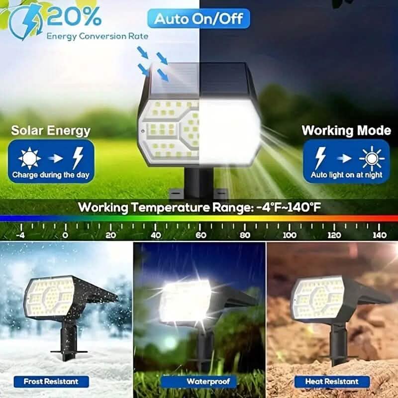 Solar Landscape Outdoor Spotlights Outdoor Lighting - Tophatter Daily Deals