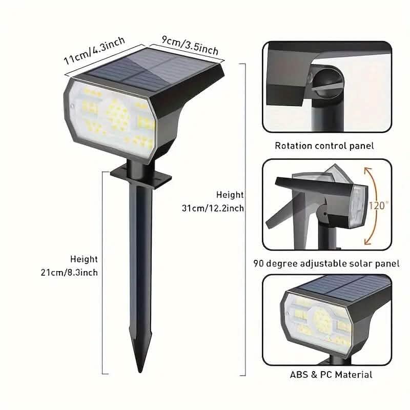 Solar Landscape Outdoor Spotlights Outdoor Lighting - Tophatter Daily Deals