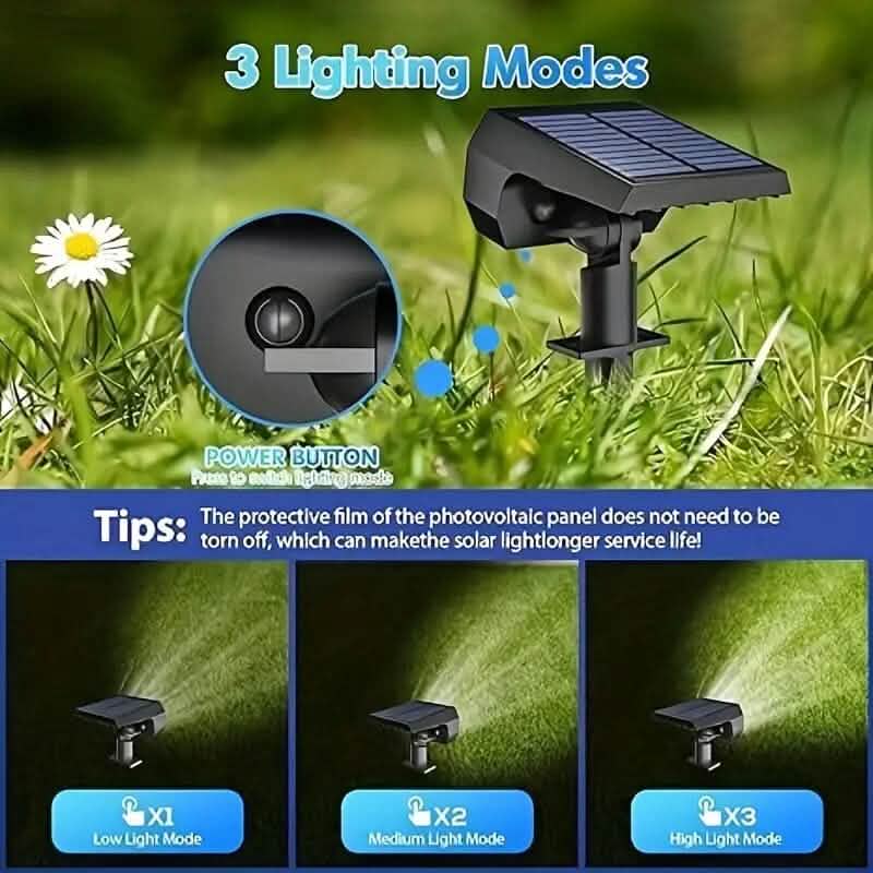 Solar Landscape Outdoor Spotlights Outdoor Lighting - Tophatter Daily Deals