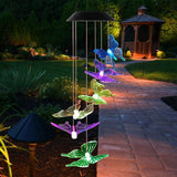 Solar LED Butterfly Wind Chimes String & Fairy Lights - Tophatter Daily Deals