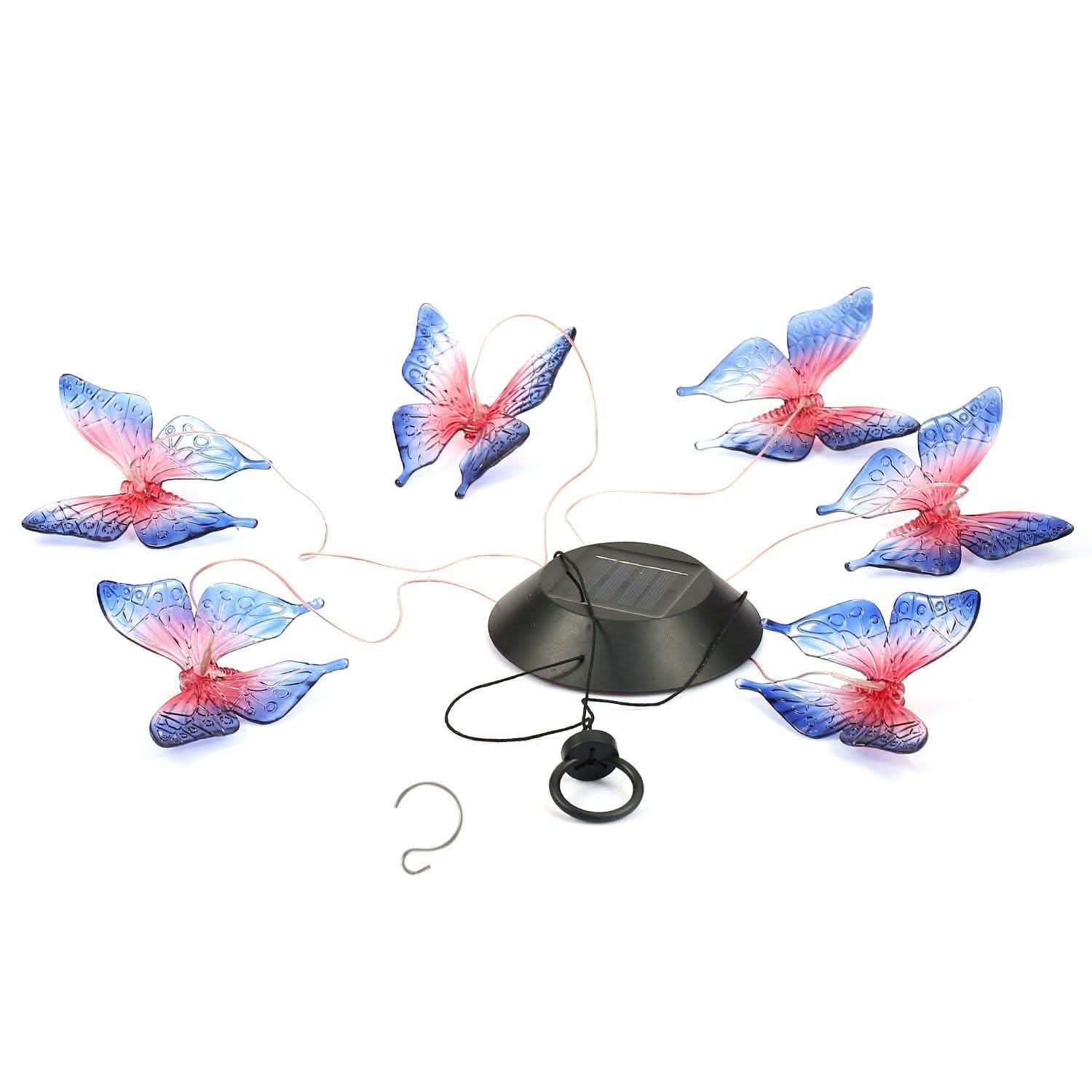 Solar LED Butterfly Wind Chimes String & Fairy Lights - Tophatter Daily Deals