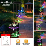 Solar LED Butterfly Wind Chimes String & Fairy Lights - Tophatter Daily Deals