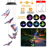 Solar LED Butterfly Wind Chimes String & Fairy Lights - Tophatter Daily Deals