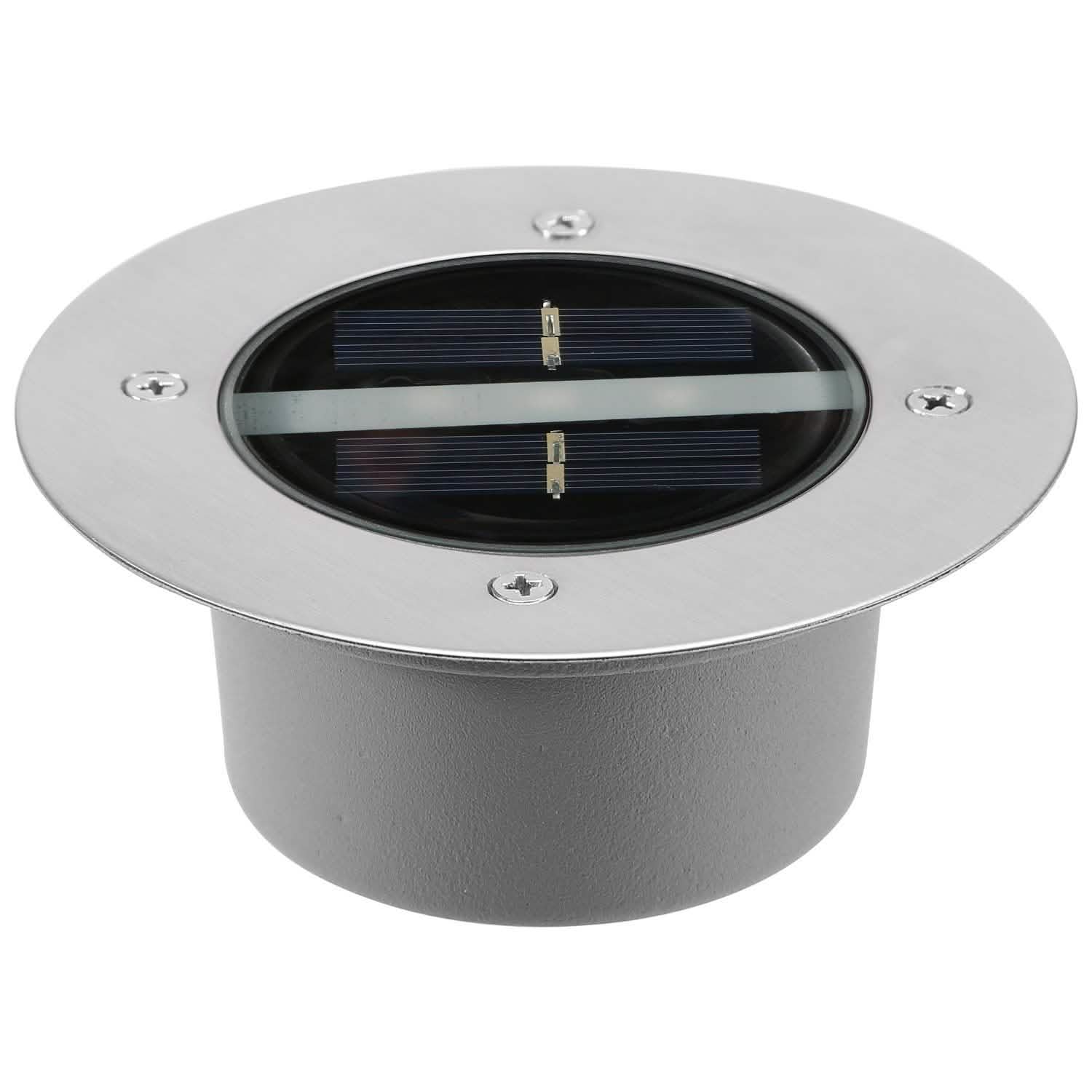 Solar LED Disk Lights IP44 Water Resistant Light Sensor Outdoor Lighting - Tophatter Daily Deals