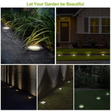 Solar LED Disk Lights IP44 Water Resistant Light Sensor Outdoor Lighting - Tophatter Daily Deals