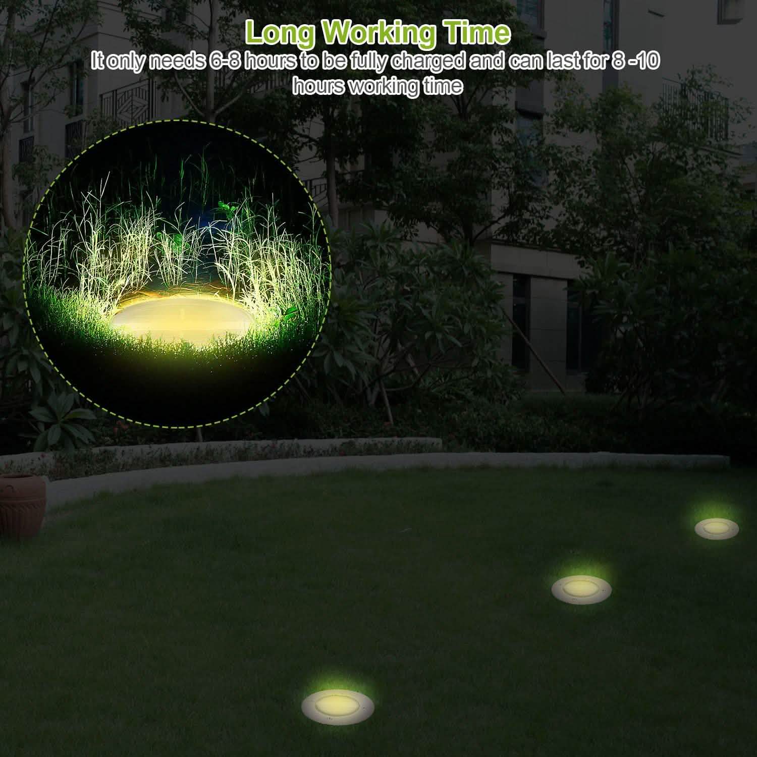 Solar LED Disk Lights IP44 Water Resistant Light Sensor Outdoor Lighting - Tophatter Daily Deals