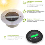 Solar LED Disk Lights IP44 Water Resistant Light Sensor Outdoor Lighting - Tophatter Daily Deals