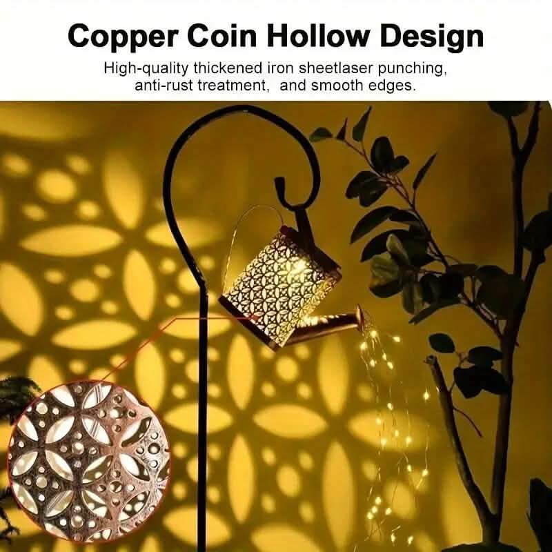 Solar LED Watering Can String Lights LED String Lights - Tophatter Daily Deals