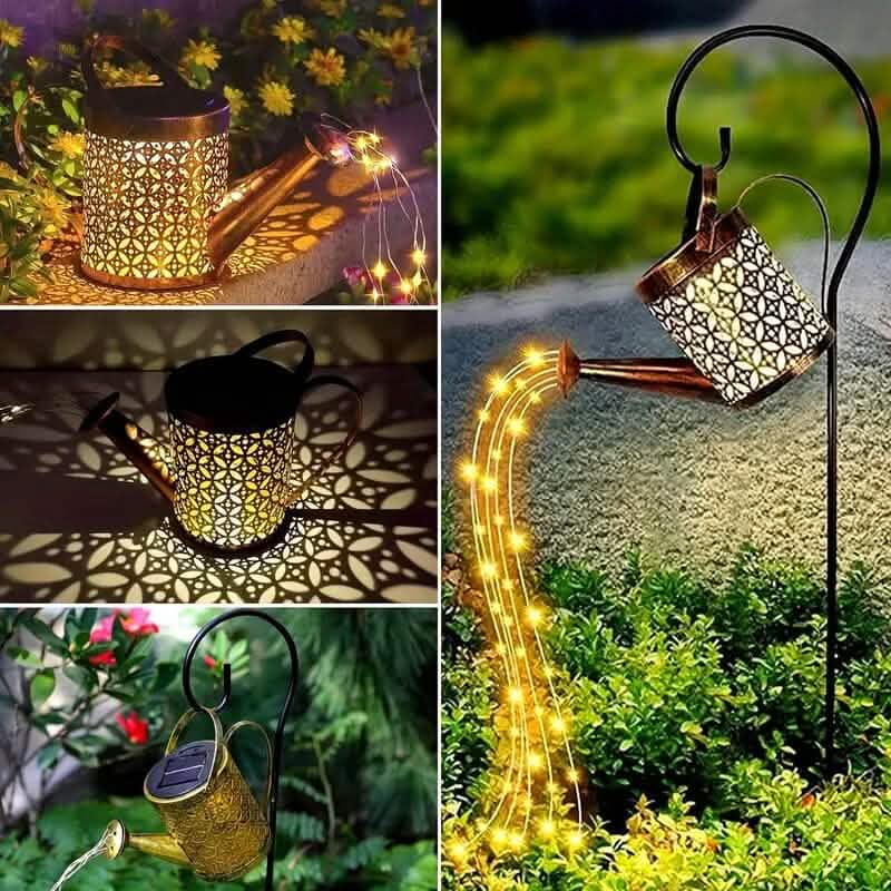 Solar LED Watering Can String Lights LED String Lights - Tophatter Daily Deals