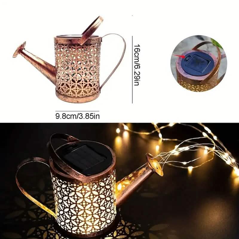 Solar LED Watering Can String Lights LED String Lights - Tophatter Daily Deals