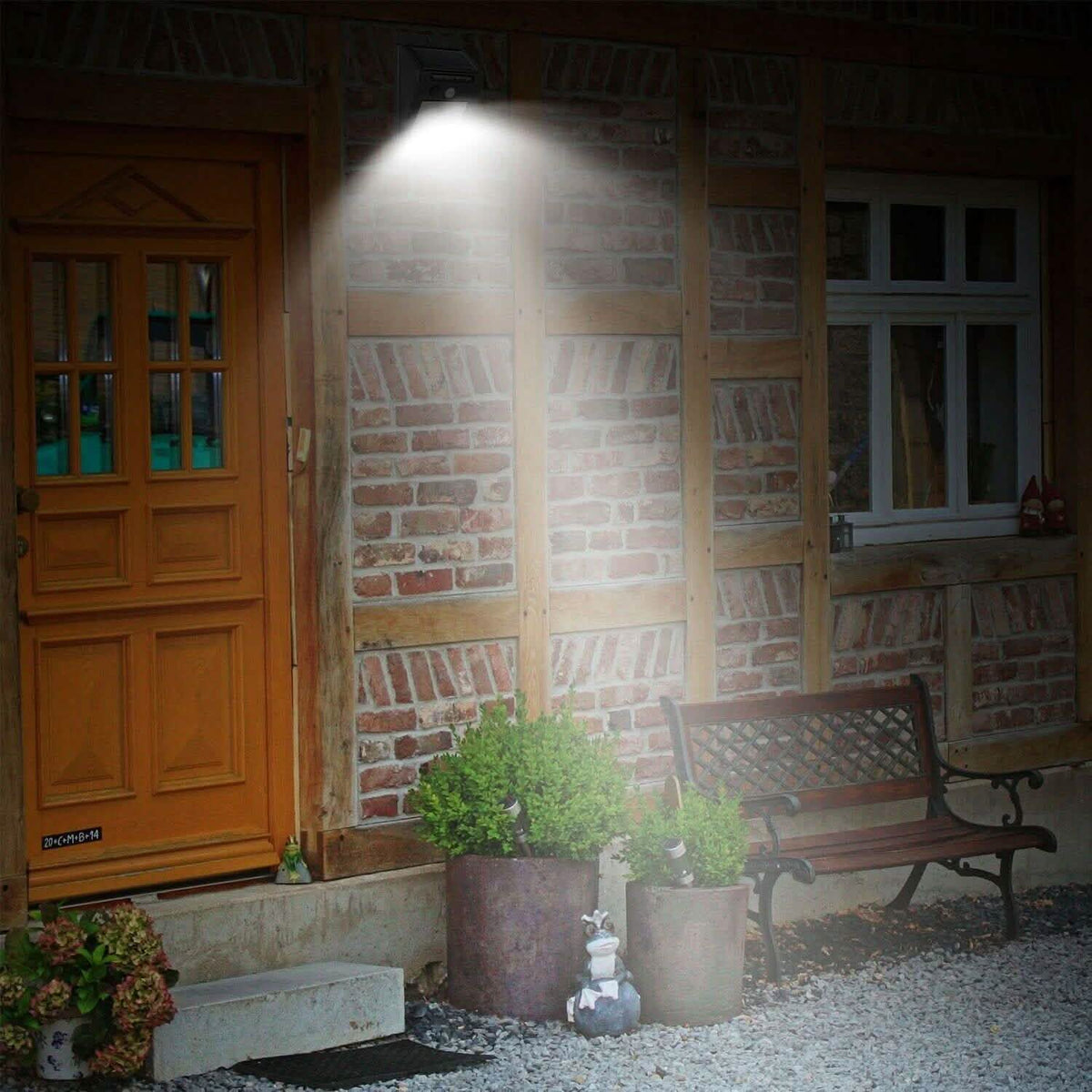 Solar Light 20 LEDs Outdoor PIR Solar Outdoor Lights - Tophatter Daily Deals