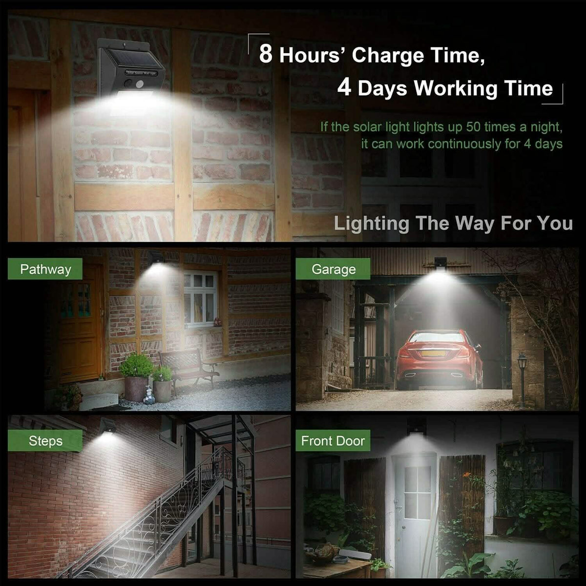 Solar Light 20 LEDs Outdoor PIR Solar Outdoor Lights - Tophatter Daily Deals