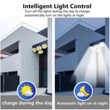 Solar Light Outdoor with Remote Control Double Motion Sensor Light 306/208 Led Wall Lamp IP65 Spotlight Exterior Garage Lighting Solar Outdoor Lights - Tophatter Daily Deals
