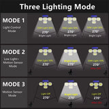 Solar Light Outdoor with Remote Control Double Motion Sensor Light 306/208 Led Wall Lamp IP65 Spotlight Exterior Garage Lighting Solar Outdoor Lights - Tophatter Daily Deals