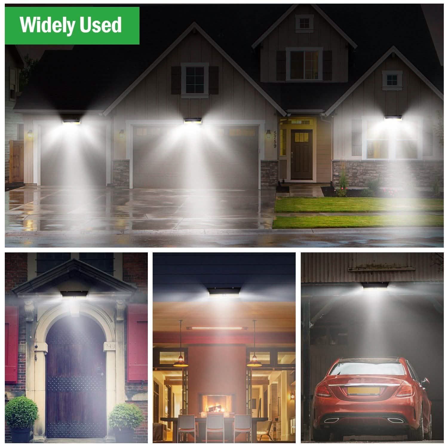 Solar Lights 180 LEDS Solar Wall Light Outdoor Lighting - Tophatter Daily Deals