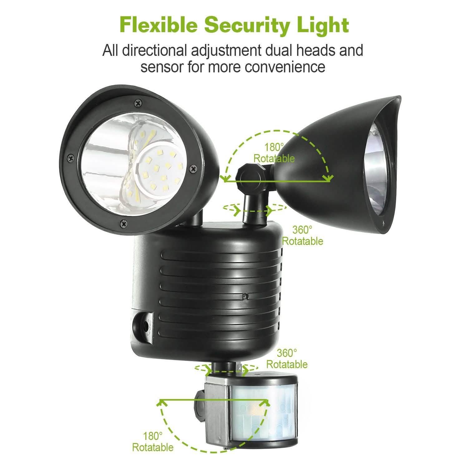 Solar Lights 22 LEDs Outdoor Security Outdoor Lighting - Tophatter Daily Deals