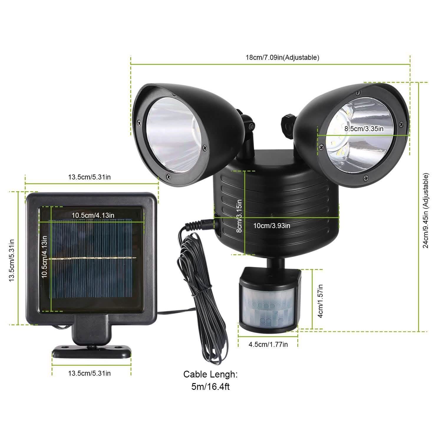 Solar Lights 22 LEDs Outdoor Security Outdoor Lighting - Tophatter Daily Deals