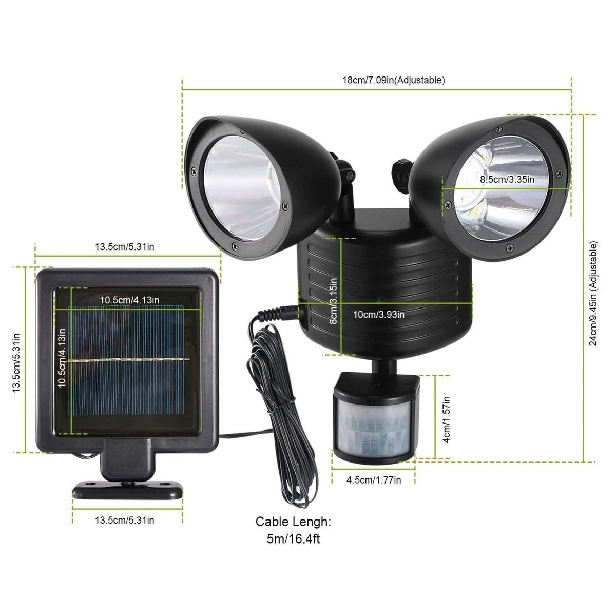 Solar Lights 22 LEDs Outdoor Security Outdoor Lighting - Tophatter Daily Deals