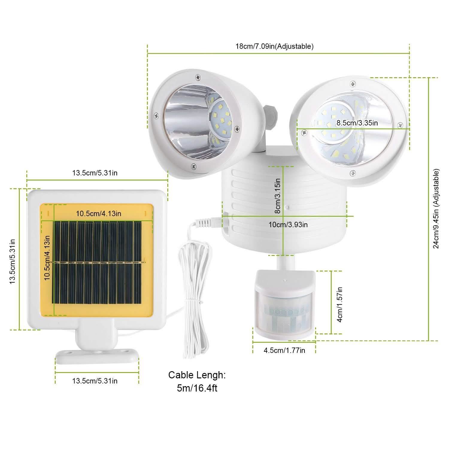 Solar Lights 22 LEDs Outdoor Security Outdoor Lighting - Tophatter Daily Deals
