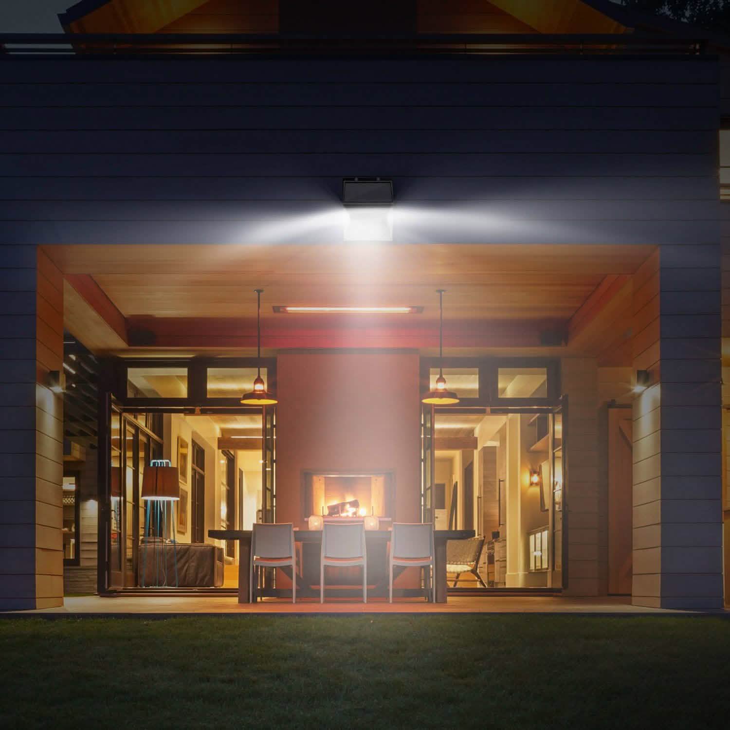 Solar Lights 88 LEDs Outdoor Wall Lamps Outdoor Lighting - Tophatter Daily Deals