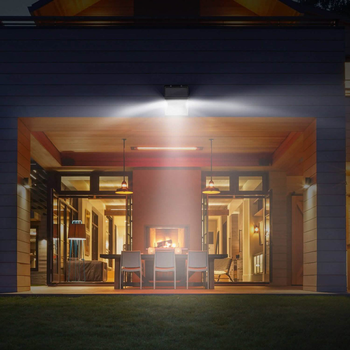 Solar Lights 88 LEDs Outdoor Wall Lamps Solar Outdoor Lights - Tophatter Daily Deals