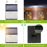 Solar Lights 88 LEDs Outdoor Wall Lamps Solar Outdoor Lights - Tophatter Daily Deals