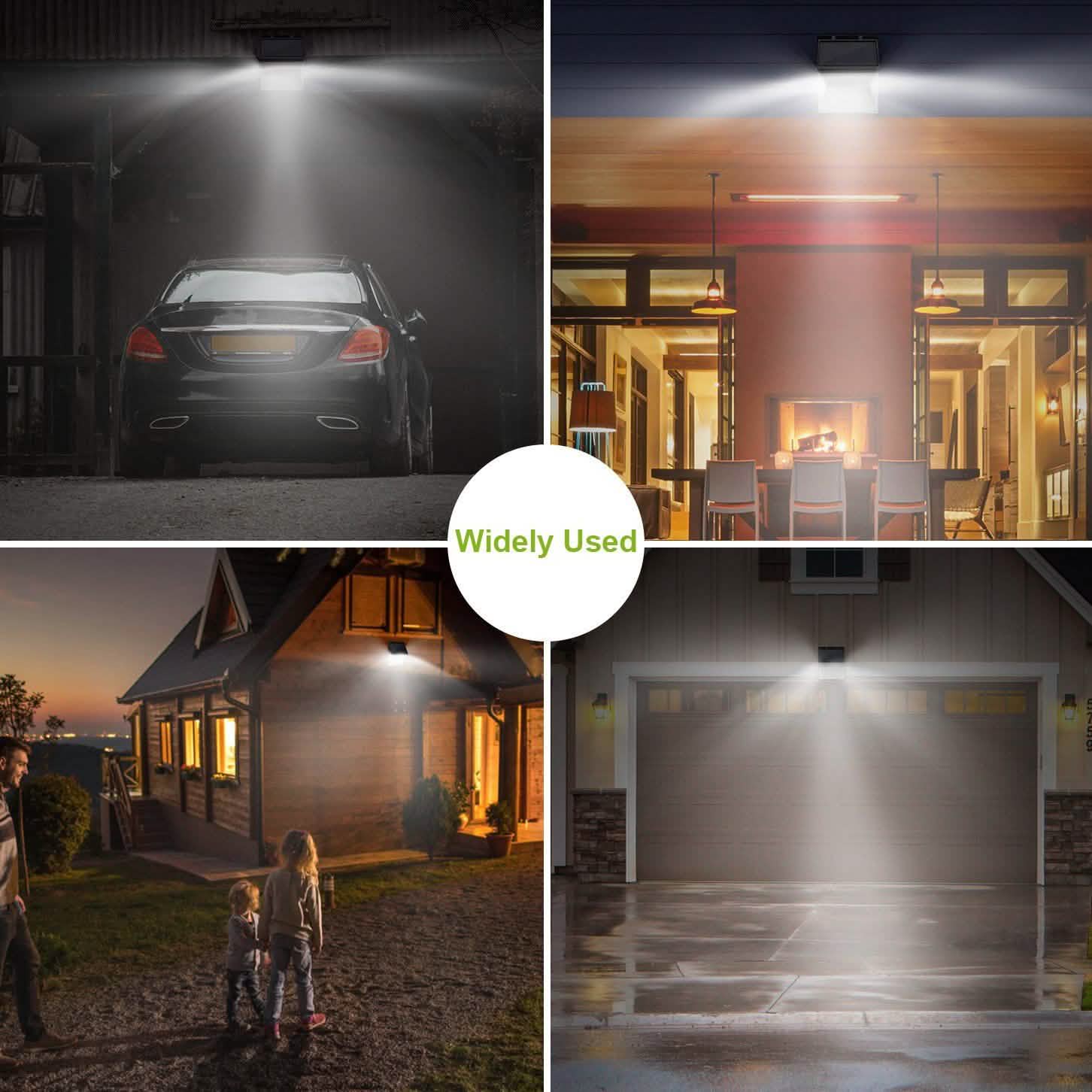 Solar Lights 88 LEDs Outdoor Wall Lamps Outdoor Lighting - Tophatter Daily Deals
