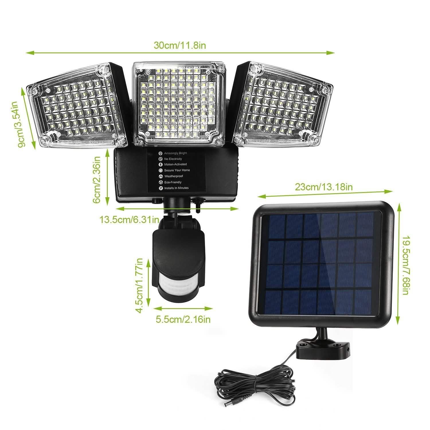 Solar Lights Outdoor 188 LEDs Outdoor Lighting - Tophatter Daily Deals