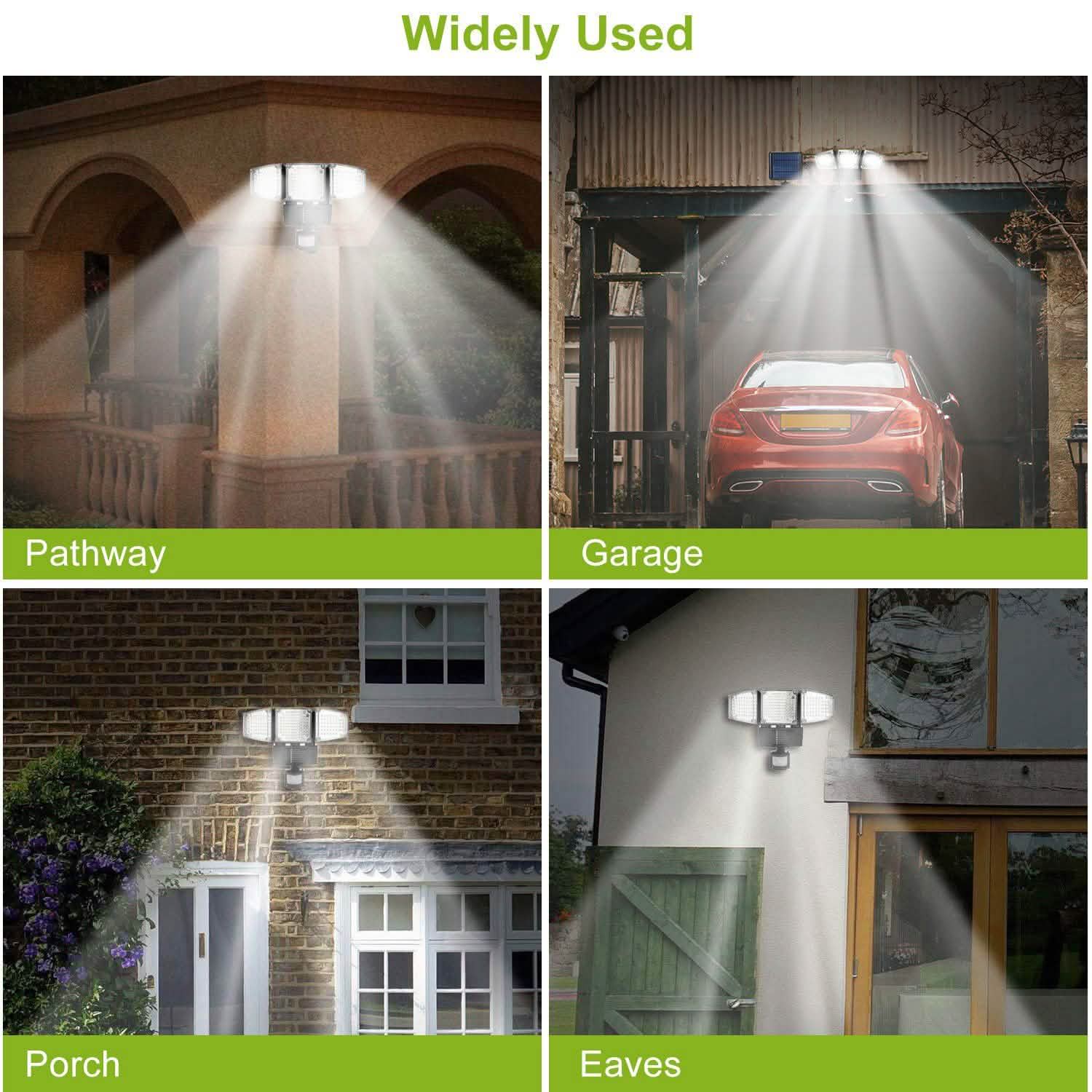 Solar Lights Outdoor 188 LEDs Outdoor Lighting - Tophatter Daily Deals