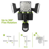 Solar Lights Outdoor 188 LEDs Outdoor Lighting - Tophatter Daily Deals