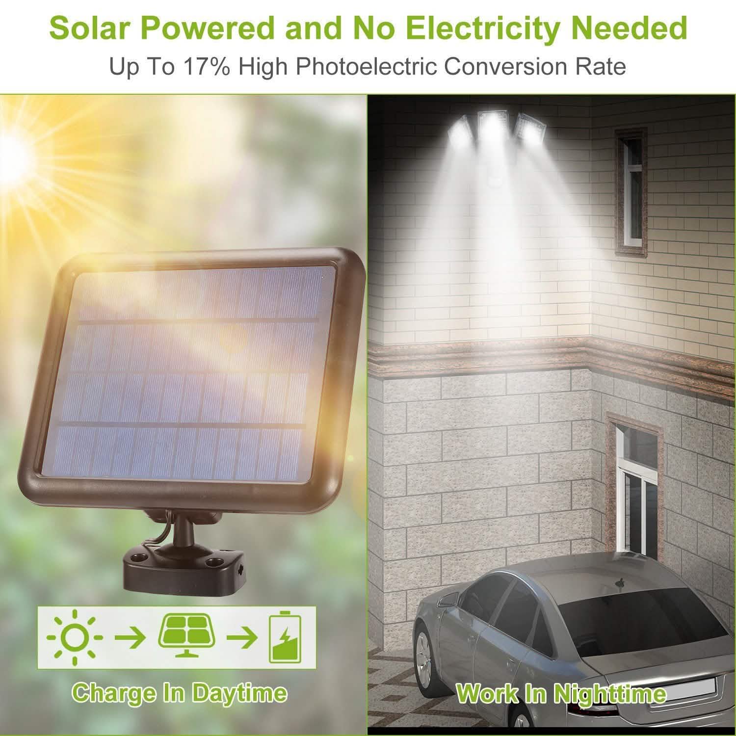 Solar Lights Outdoor 188 LEDs Outdoor Lighting - Tophatter Daily Deals