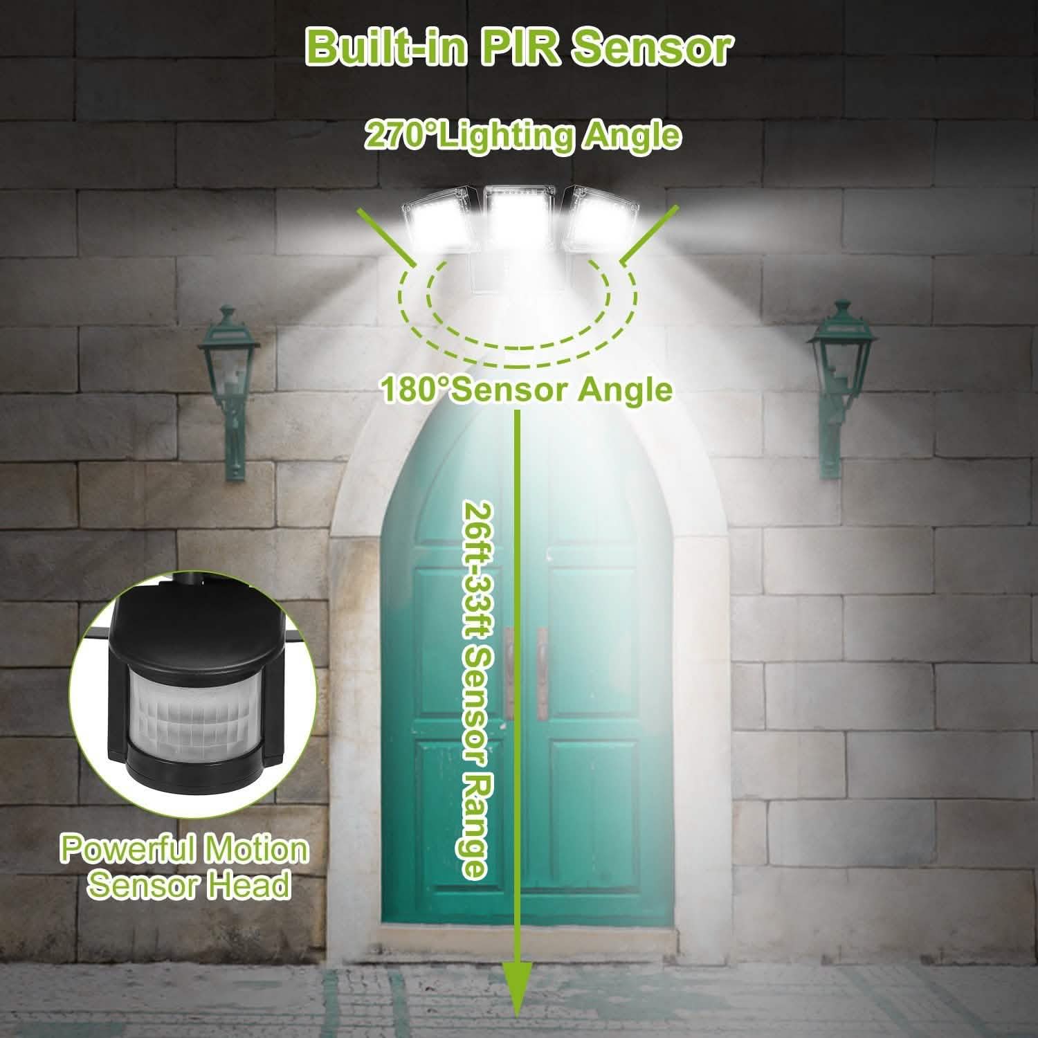 Solar Lights Outdoor 188 LEDs Outdoor Lighting - Tophatter Daily Deals