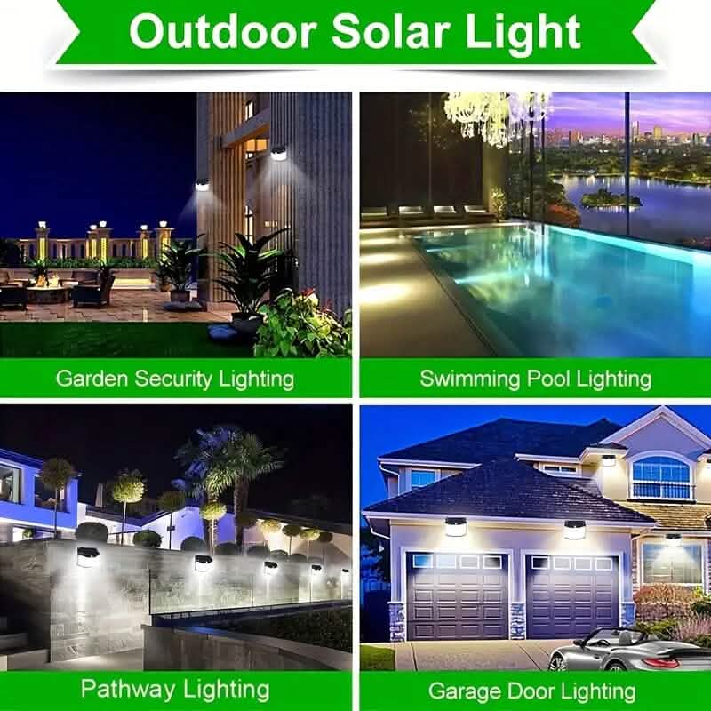 Solar Lights Outdoor 576 LED with Lights Reflector and 3 Lighting Modes Solar Outdoor Lights - Tophatter Daily Deals