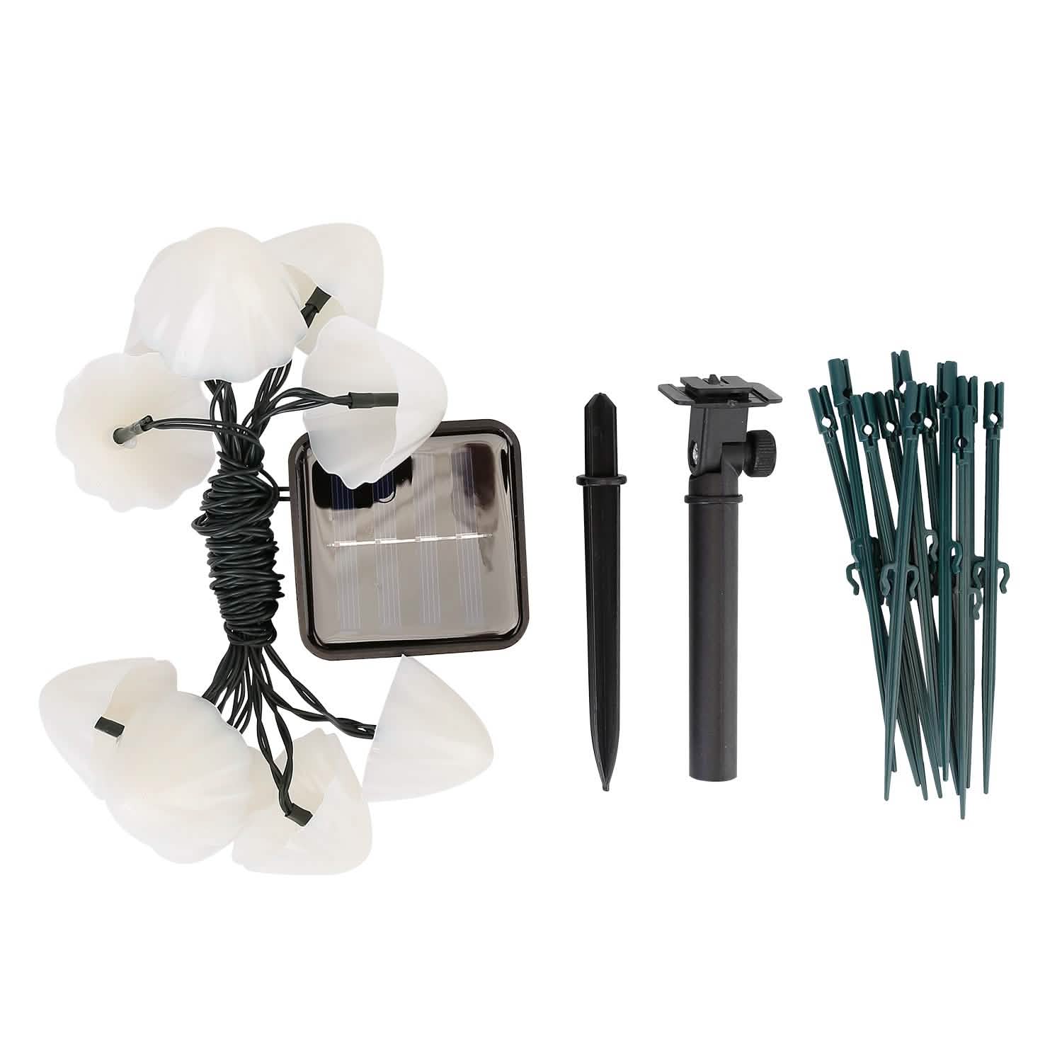 Solar Mushroom Lights Outdoor Decoration 10 LED Light Stake Garden & Patio - Tophatter Daily Deals