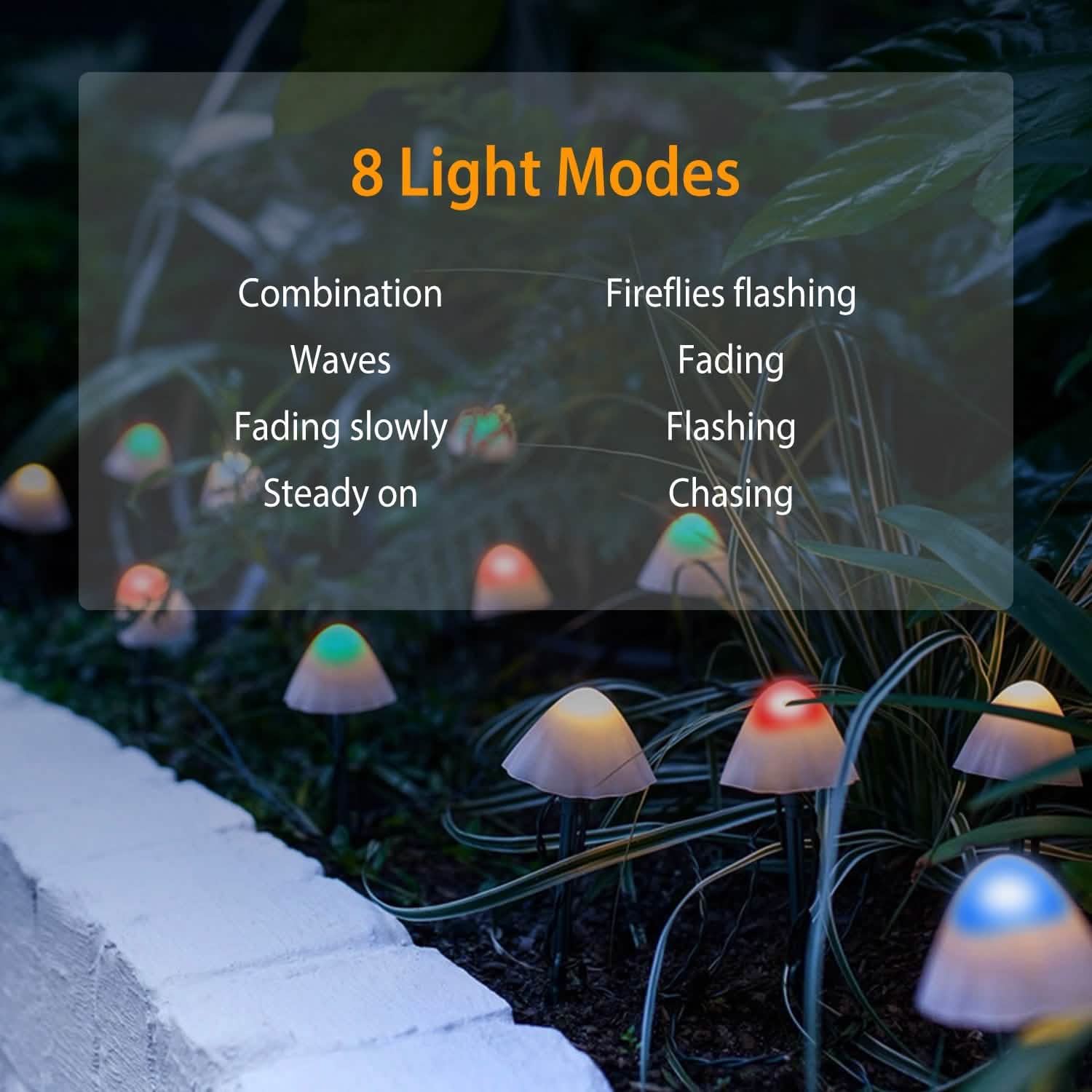 Solar Mushroom Lights Outdoor Decoration 10 LED Light Stake Garden & Patio - Tophatter Daily Deals