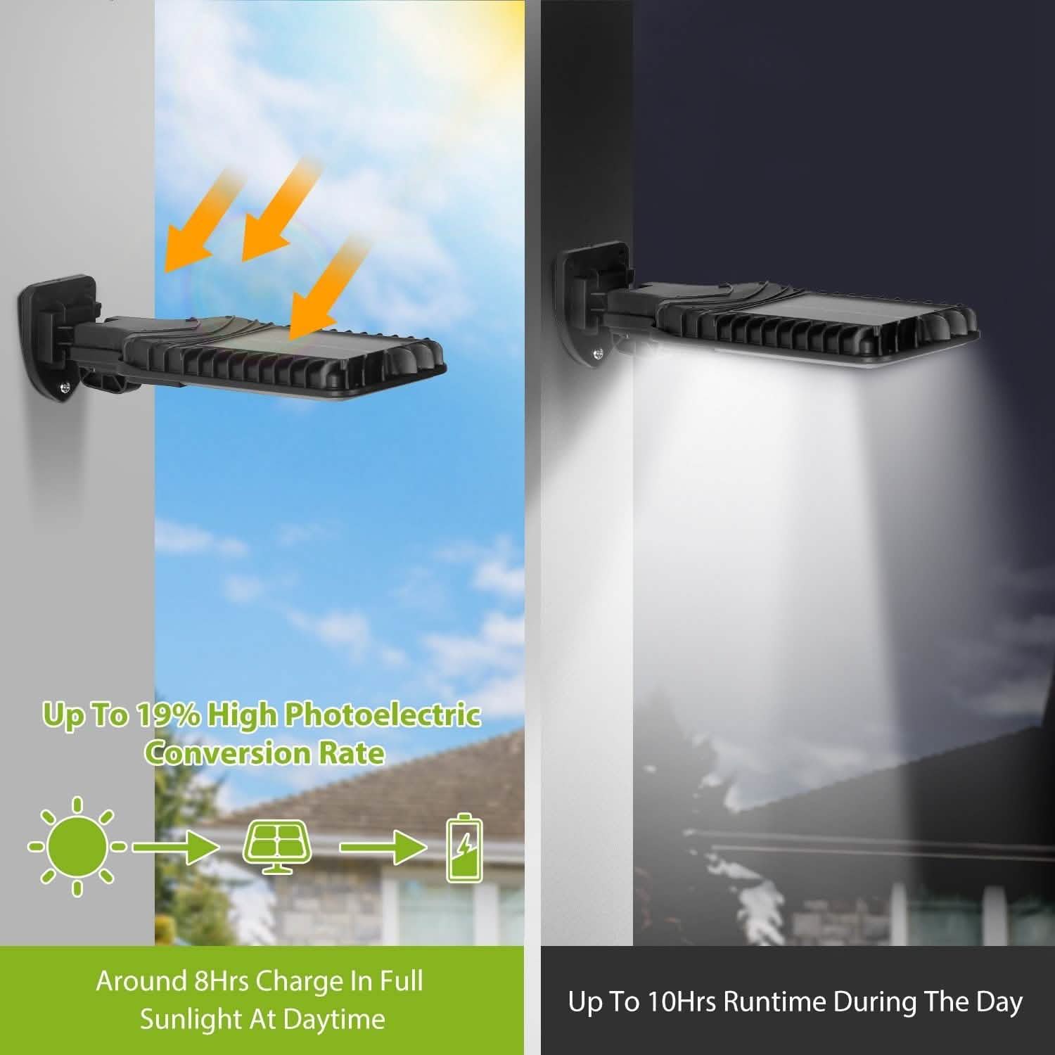 Solar Outdoor Wall Light Outdoor Lighting - Tophatter Daily Deals