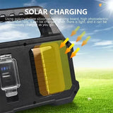 Solar Portable Flashlight & Handheld Searchlight with Side Lights Solar Outdoor Lights - Tophatter Daily Deals