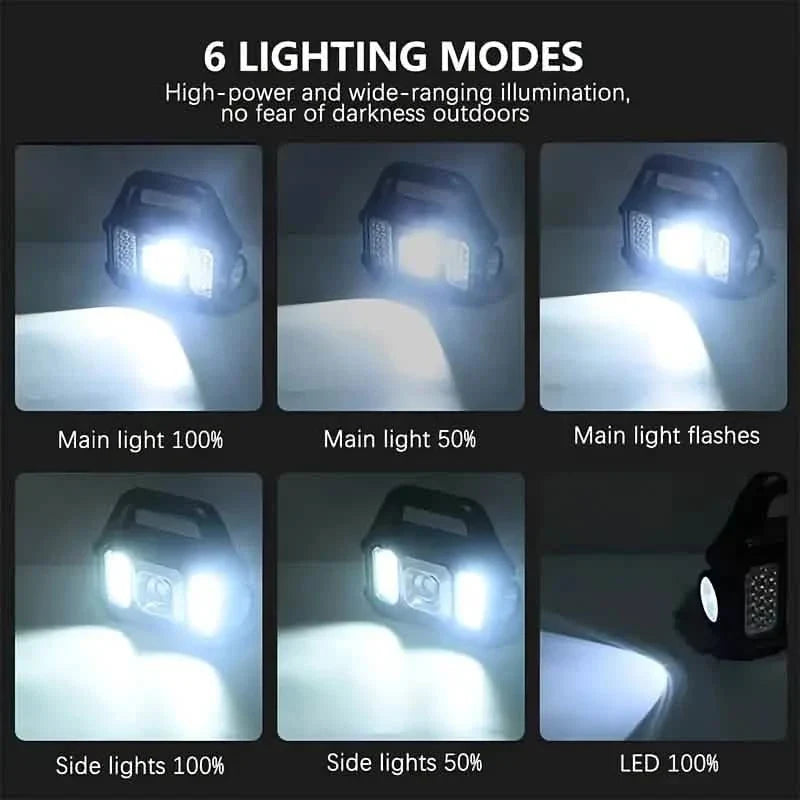 Solar Portable Flashlight & Handheld Searchlight with Side Lights Solar Outdoor Lights - Tophatter Daily Deals