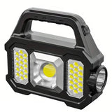 Solar Portable Flashlight & Handheld Searchlight with Side Lights LED Solar Outdoor Lights - Tophatter Daily Deals